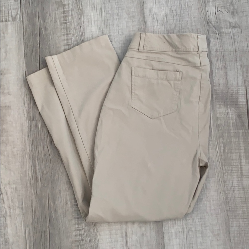 Very Stretchy Stone Khaki Strait Leg Pants